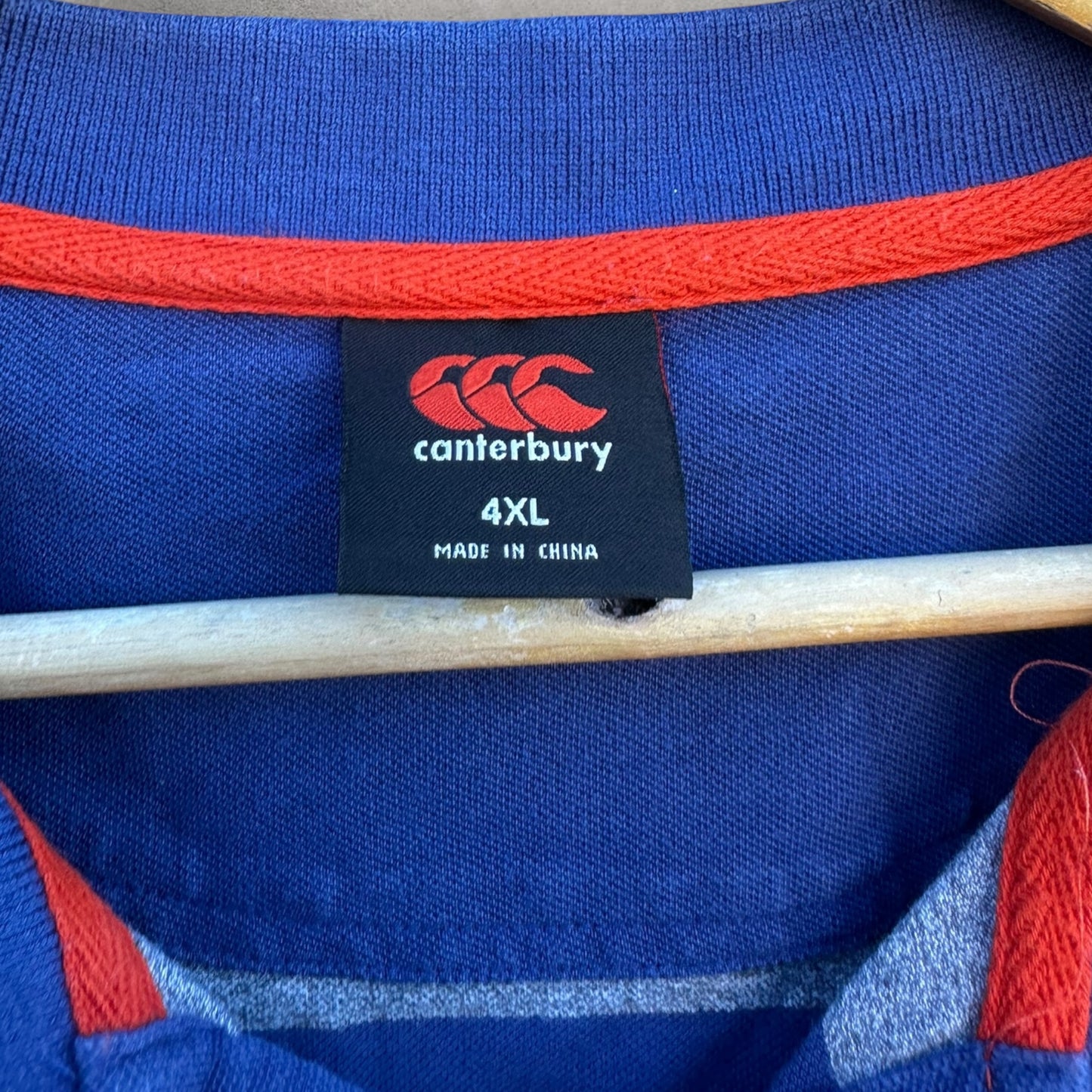 CANTERBURY BLUE/ORANGE/GREY POLO SHIRT