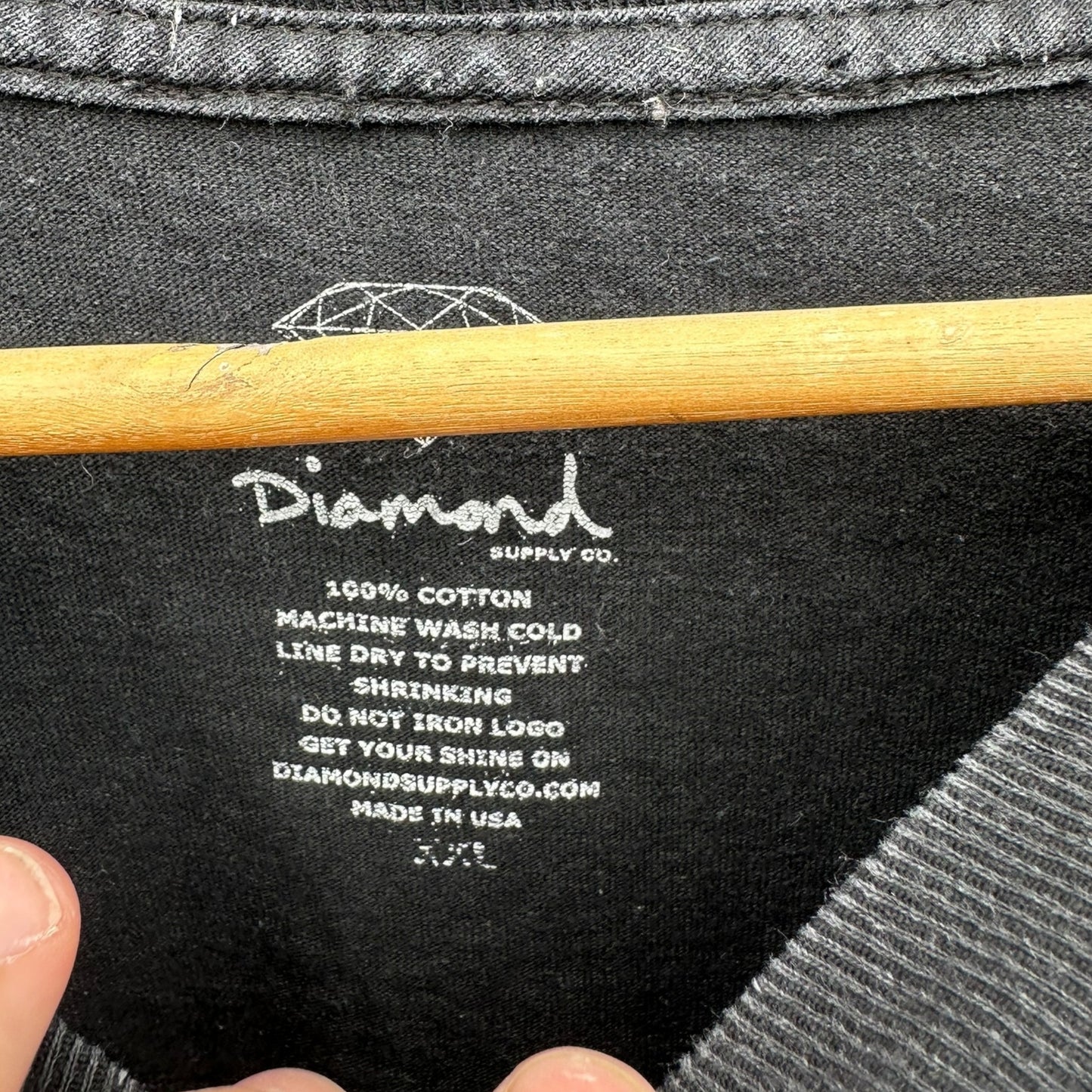 DIAMOND SUPPLY CO THE WORLD IS YOURS VINTAGE BLACK T-SHIRT MADE IN USA
