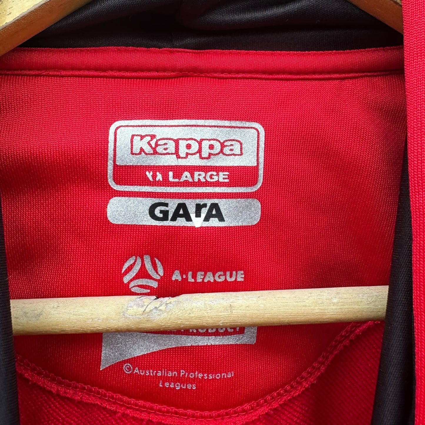 Western Sydney Wanderers Kappa Red Pullover Hooded Football Jumper