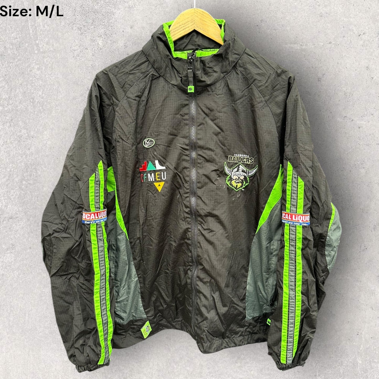 Canberra Raiders ISC Black Full Zip 2010 Hooded Jacket