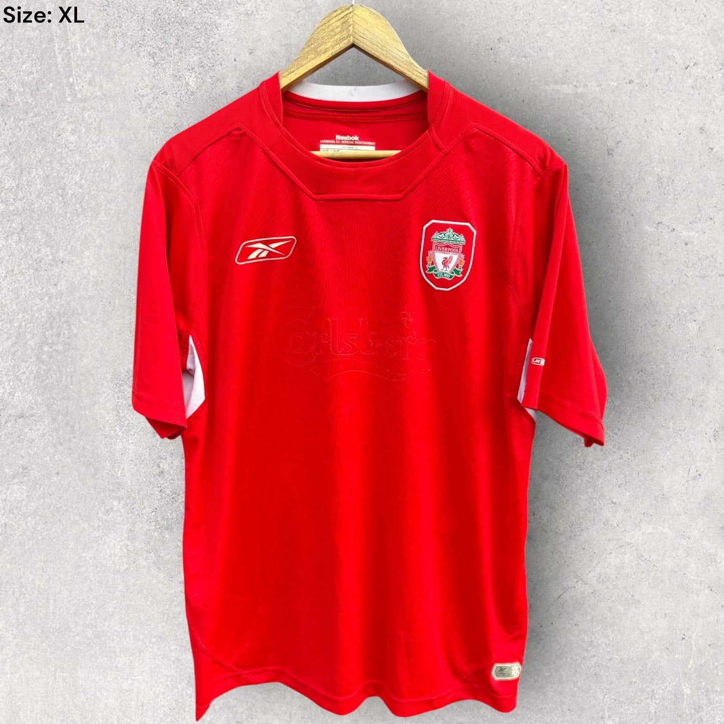 FERNANDO MORIENTES 2005-2006 LIVERPOOL FC REEBOK HOME VINTAGE JERSEY