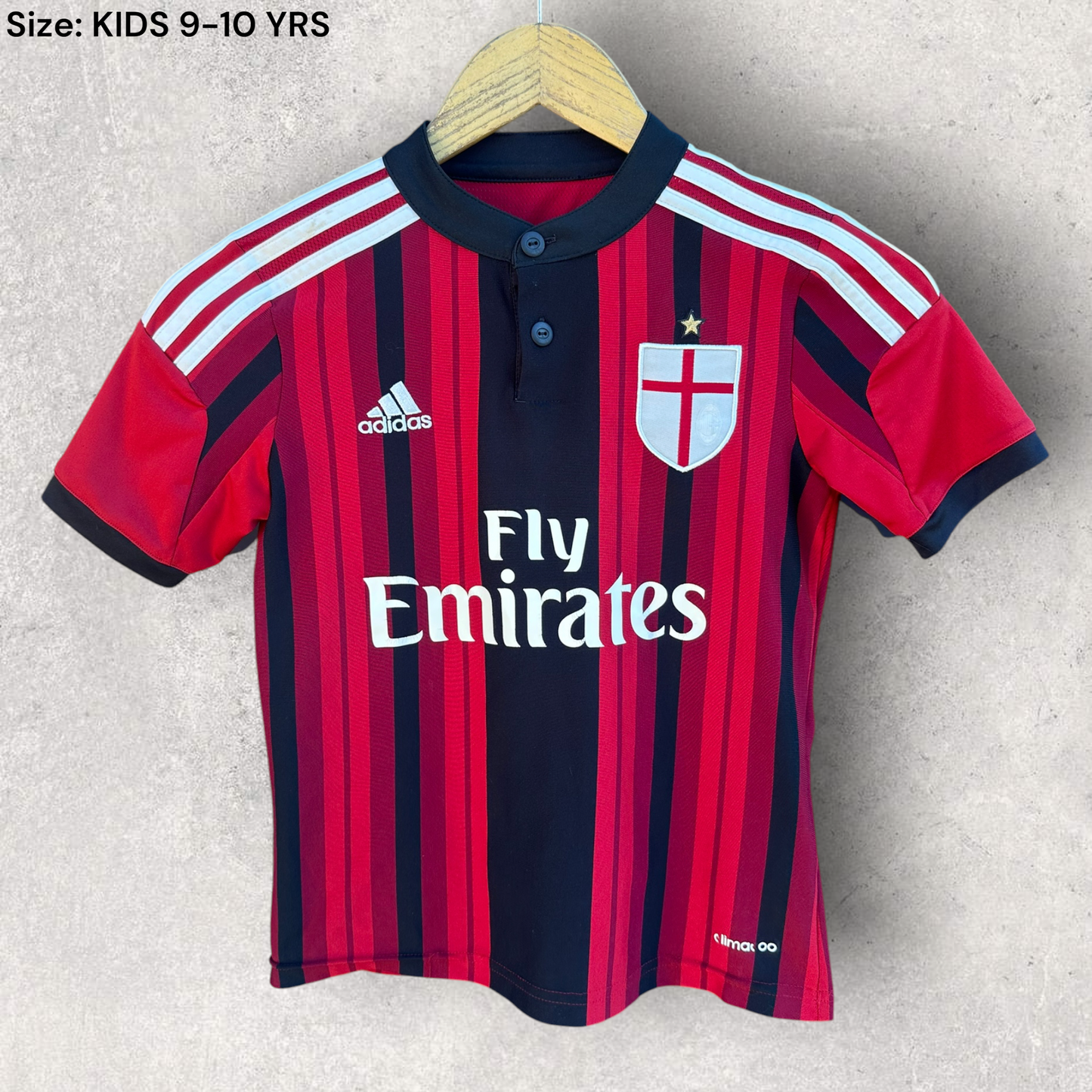AC Milan 2014-2015 Home Adidas Kids Football Jersey