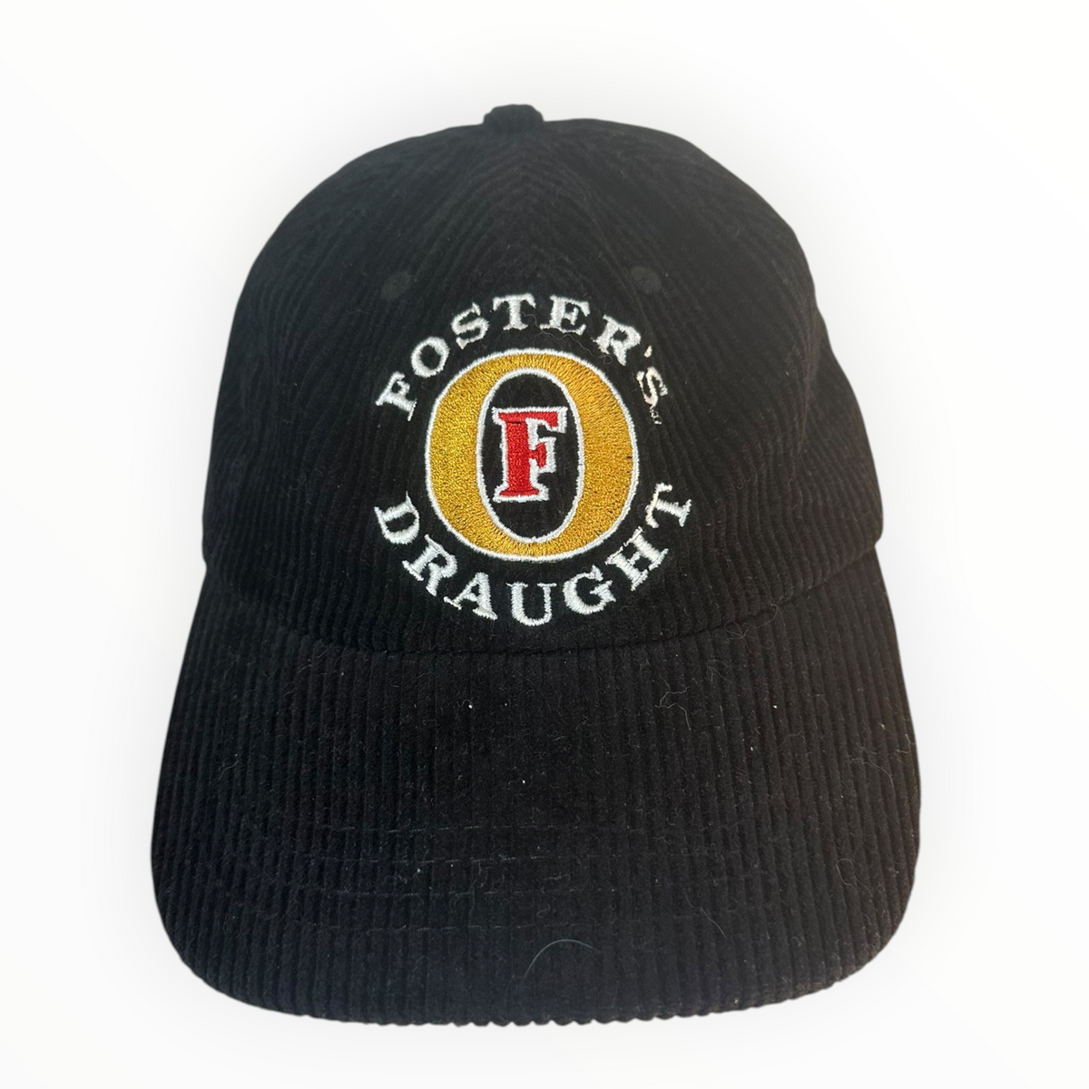 Fosters Draught Corduroy Black Hat Cap