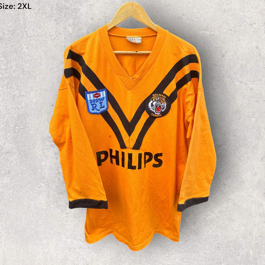 BALMAIN TIGERS NSWRL RETRO LONG SLEEVE JERSEY RUGBY LEAGUE