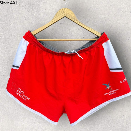 RYDE-EASTWOOD HAWKS CLASSIC RUGBY LEAGUE MATCH SHORTS