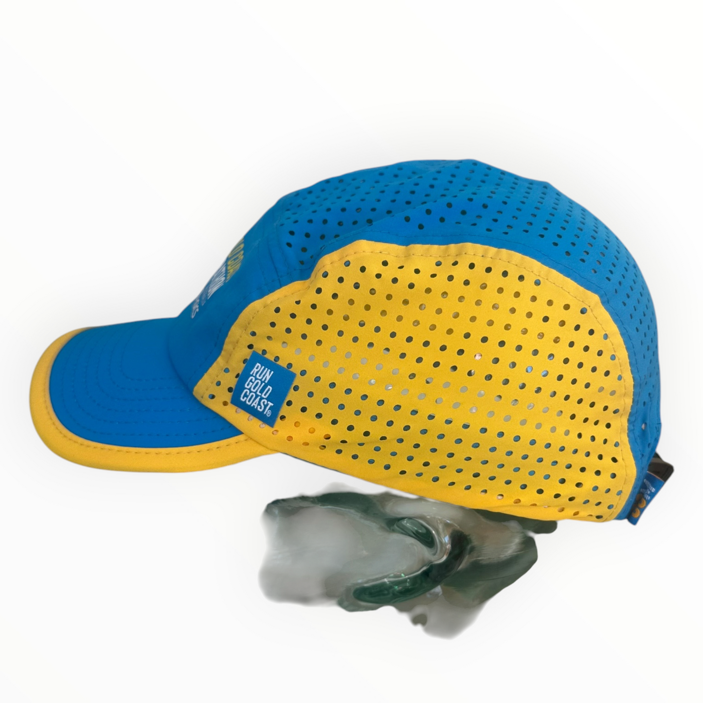 Gold Coast Marathon ASICS 5 Panel Blue & Yellow Hat