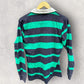 RM WILLIAMS LADIES GREEN & BLUE LONG SLEEVE JERSEY POLO