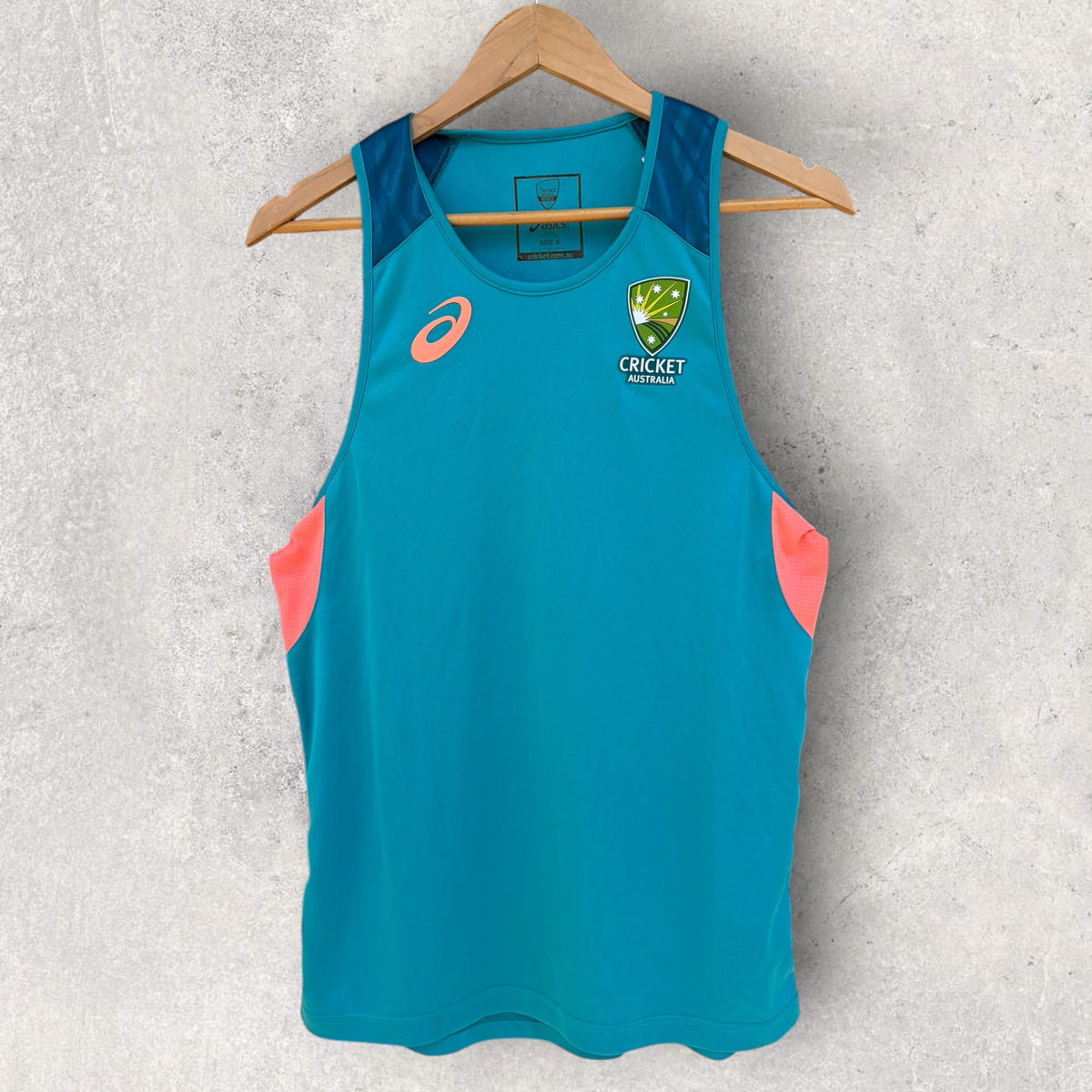 Cricket Australia ASICS Blue & Pink Training Singlet