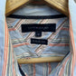 TOMMY HILFIGER BLUE STRIPPED LONG SLEEVE BUTTON UP SHIRT