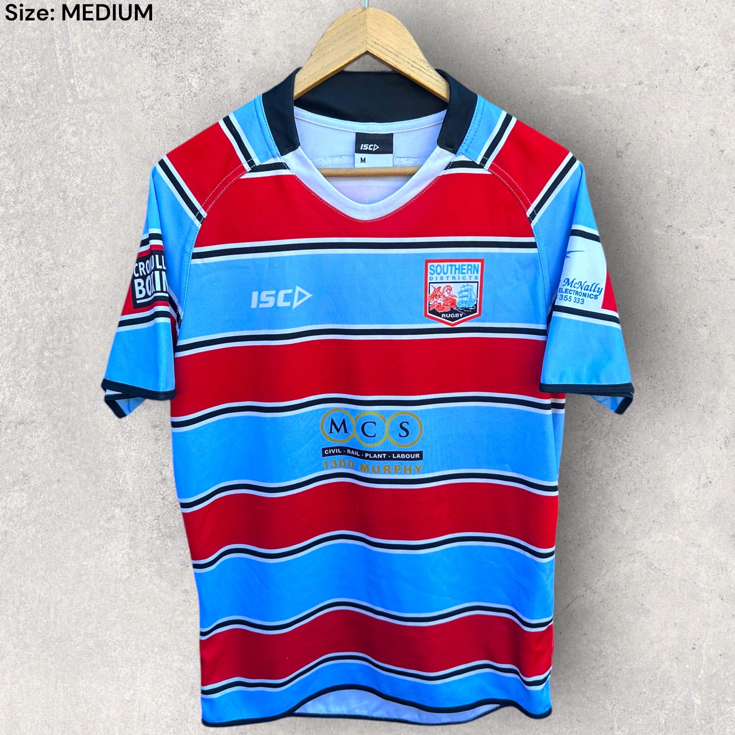 SOUTHERN DISTRICTS RUGBY UNION ISC MATCH WORN JERSEY