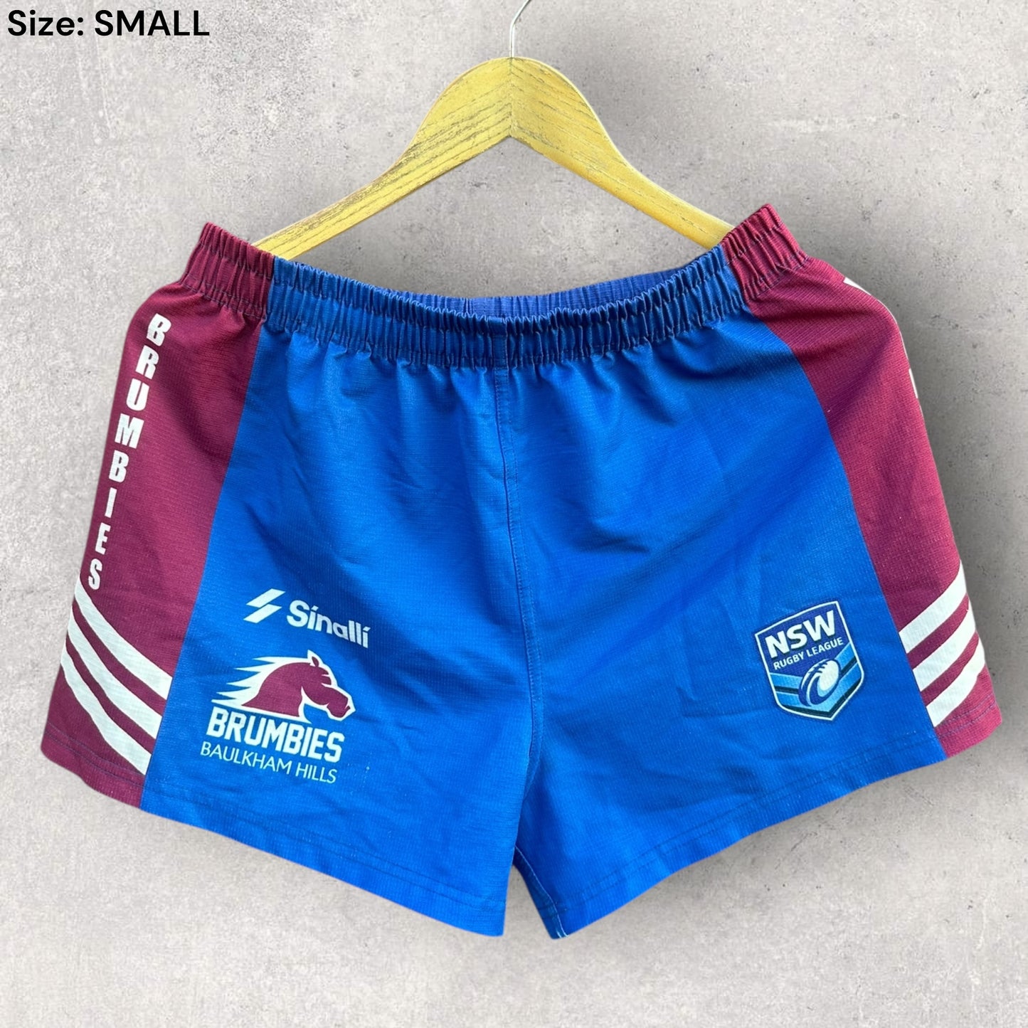 BAULKHAM HILLS BRUMIES NSW RUGBY LEAGUE MATCH SHORTS