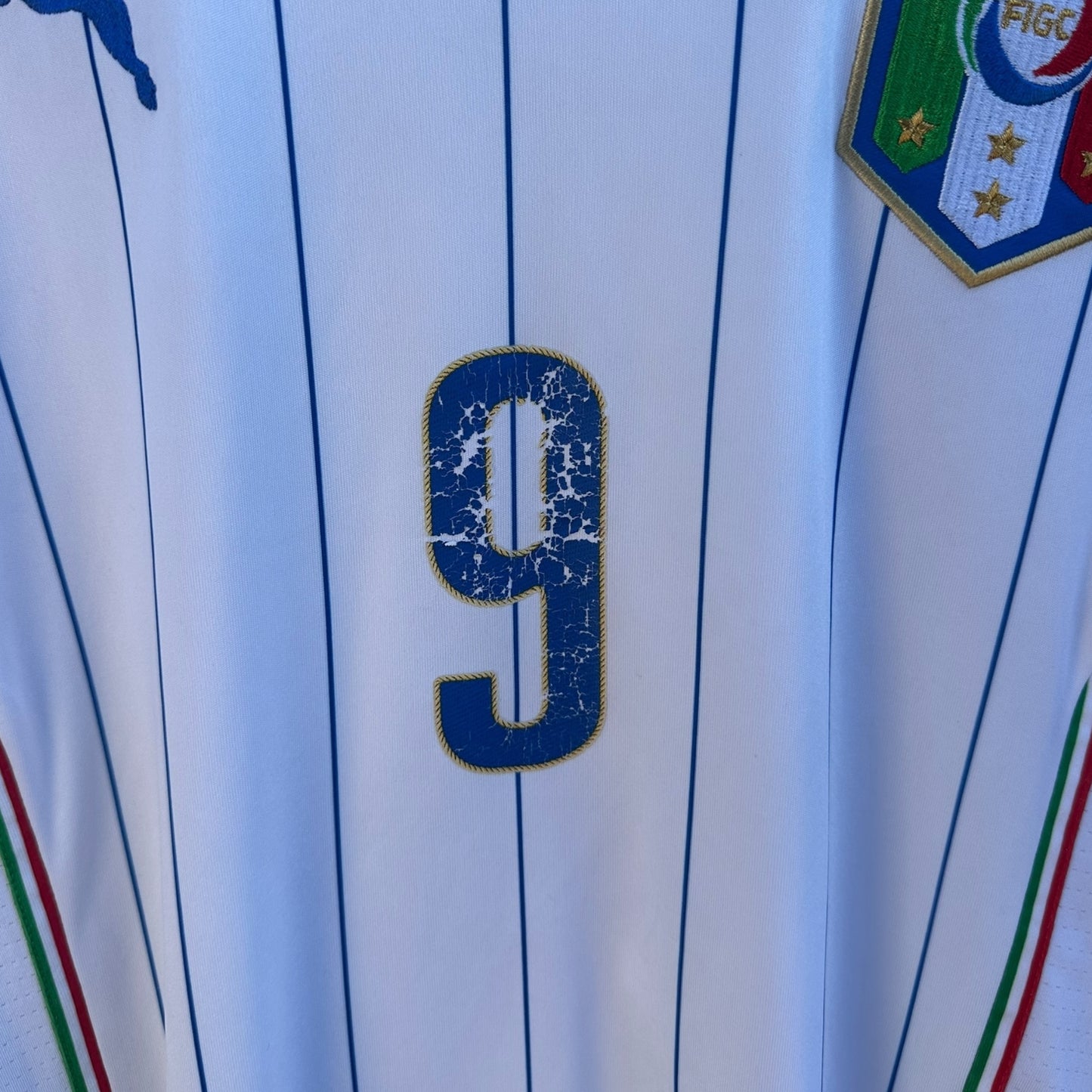 Mario Balotelli Italy 2014 Puma Away White Football Jersey