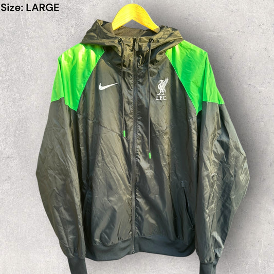 LIVERPOOL FC NIKE WINDRUNNER GREEN AND BLACK JACKET
