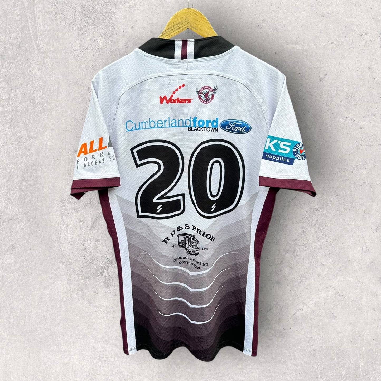 Blacktown Workers Sea Eagles Knock On Effect NSW Cup Match Worn Jersey
