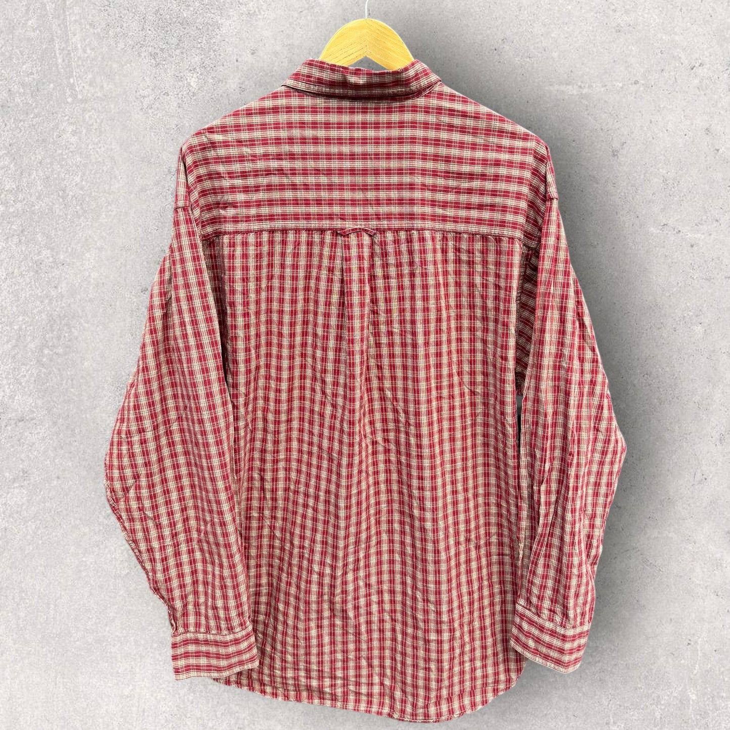 RALPH LAUREN X CHAPS RED CHECKERED LONG SLEEVE BUTTON UP SHIRT