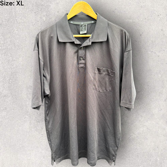 JACK NEWTOWN MENS GOLF BLACK POLO SHIRT
