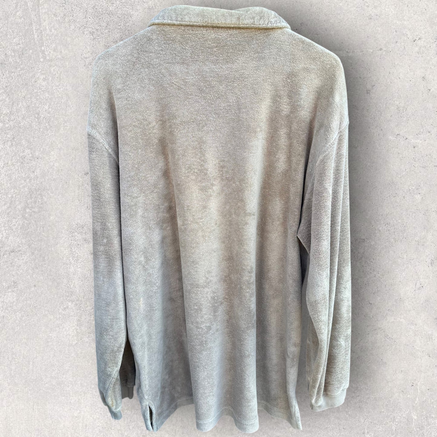 O’NEILL SURFWEAR BIEGE HALFZIP LONG SLEEVE VINTAGE SHIRT