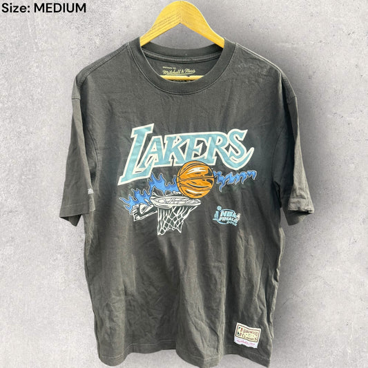 Los Angeles Lakers Hardwood Classic 2002 NBA Finals Black Short Sleeve Shirt
