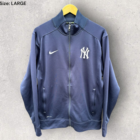 NEW YORK YANKEES NIKE BASEBALL BLUE FULL ZIP MLB JACKET