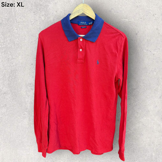 Ralph Lauren Polo Red Long Sleeve Polo Shirt