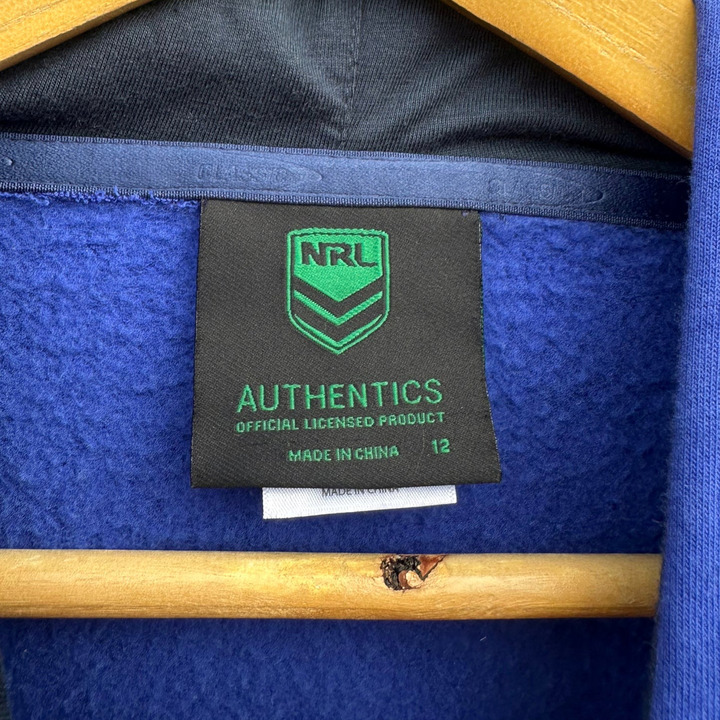 CANTERBURY BULLDOGS CLASSIC FULL ZIP BLUE JUMPER