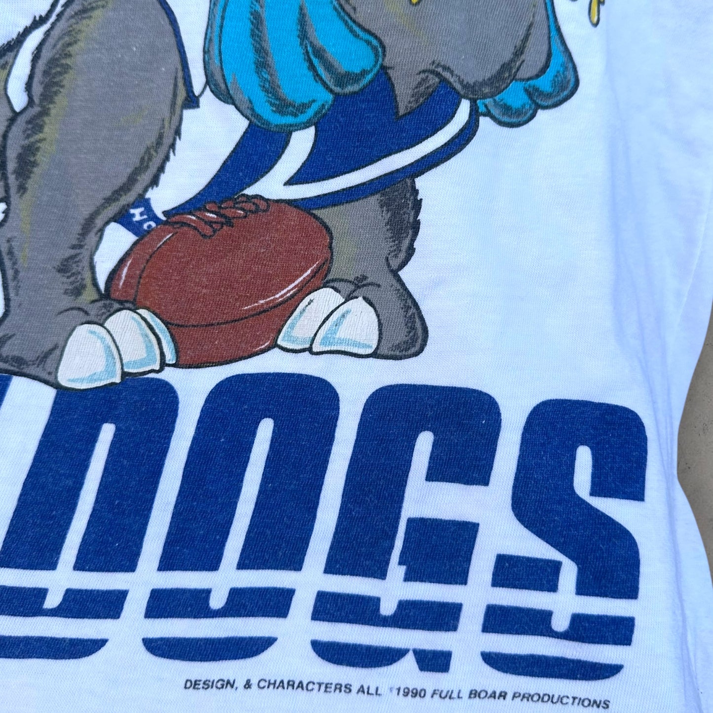 CANTERBURY BULLDOGS 1990 NSWRL FULL BOAR VINTAGE SHIRT
