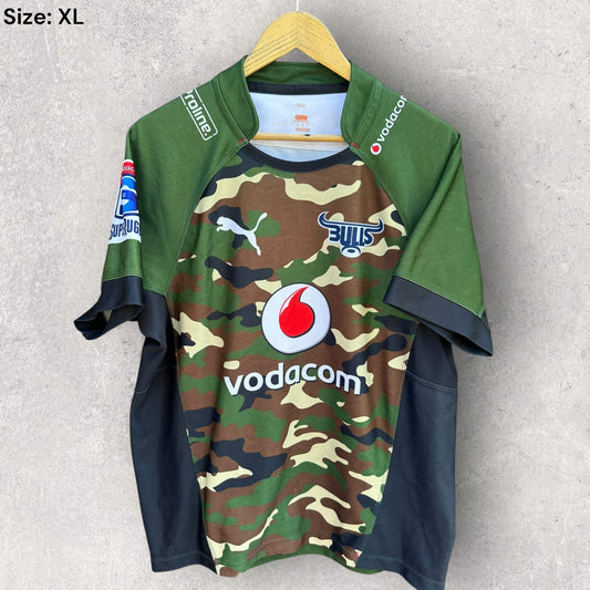 VODACOM BLUE BULLS SOUTH AFRICA SUPER RUGBY CAMO PUMA 2014 JERSEY