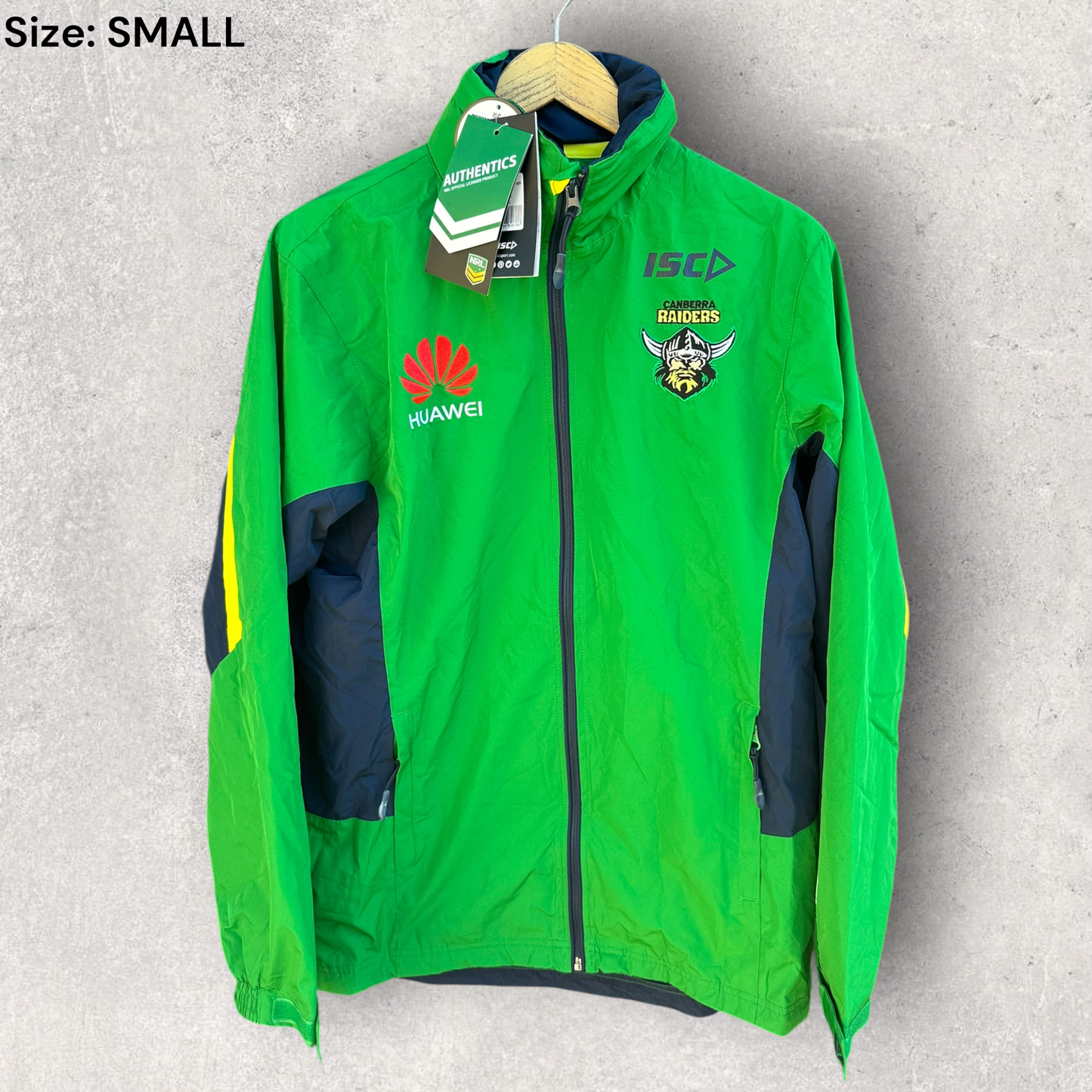 Canberra Raiders ISC Nrl Wet Weather Hooded Jacket Brand New