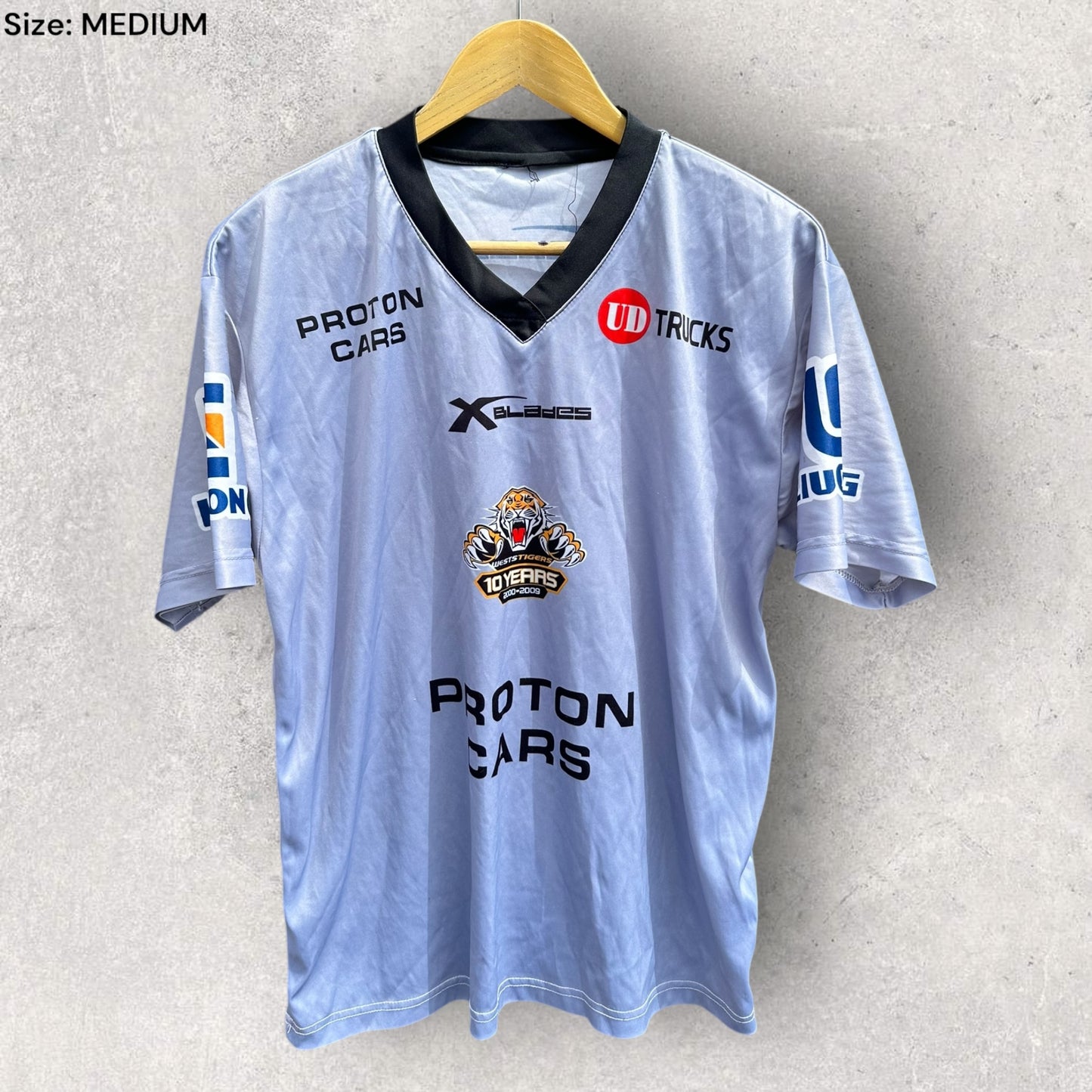 WESTS TIGERS 2009 XBLADES GREY TRAINING SHIRT