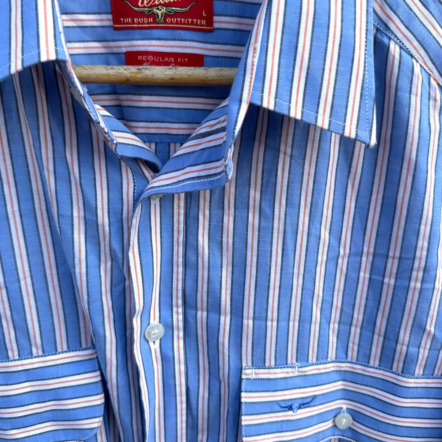 RM WILLIAMS STRIPED LONG SLEEVE SHIRT