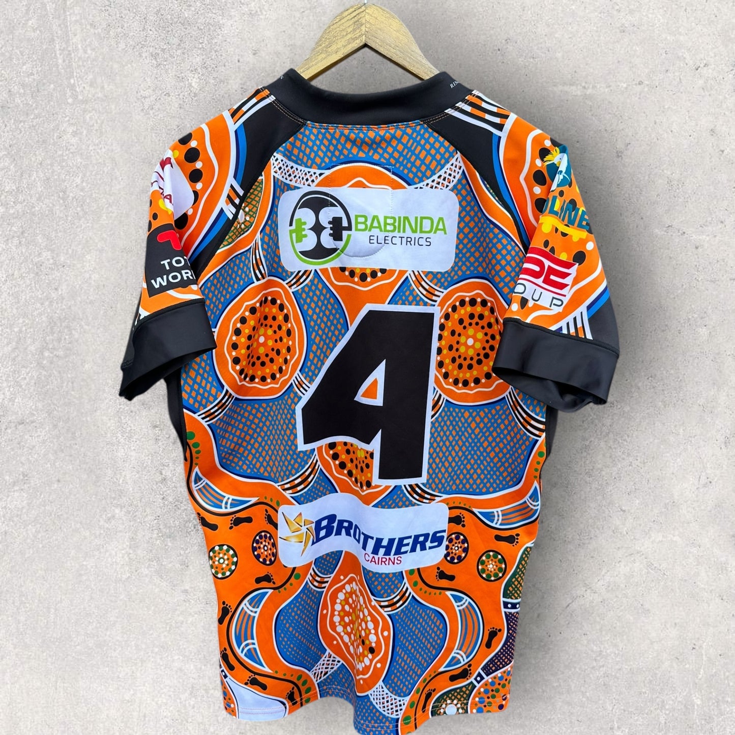 NORTHERN PRIDE 2025 INDIGENOUS ROUND MATCH WORN JERSEY TOM CHESTER