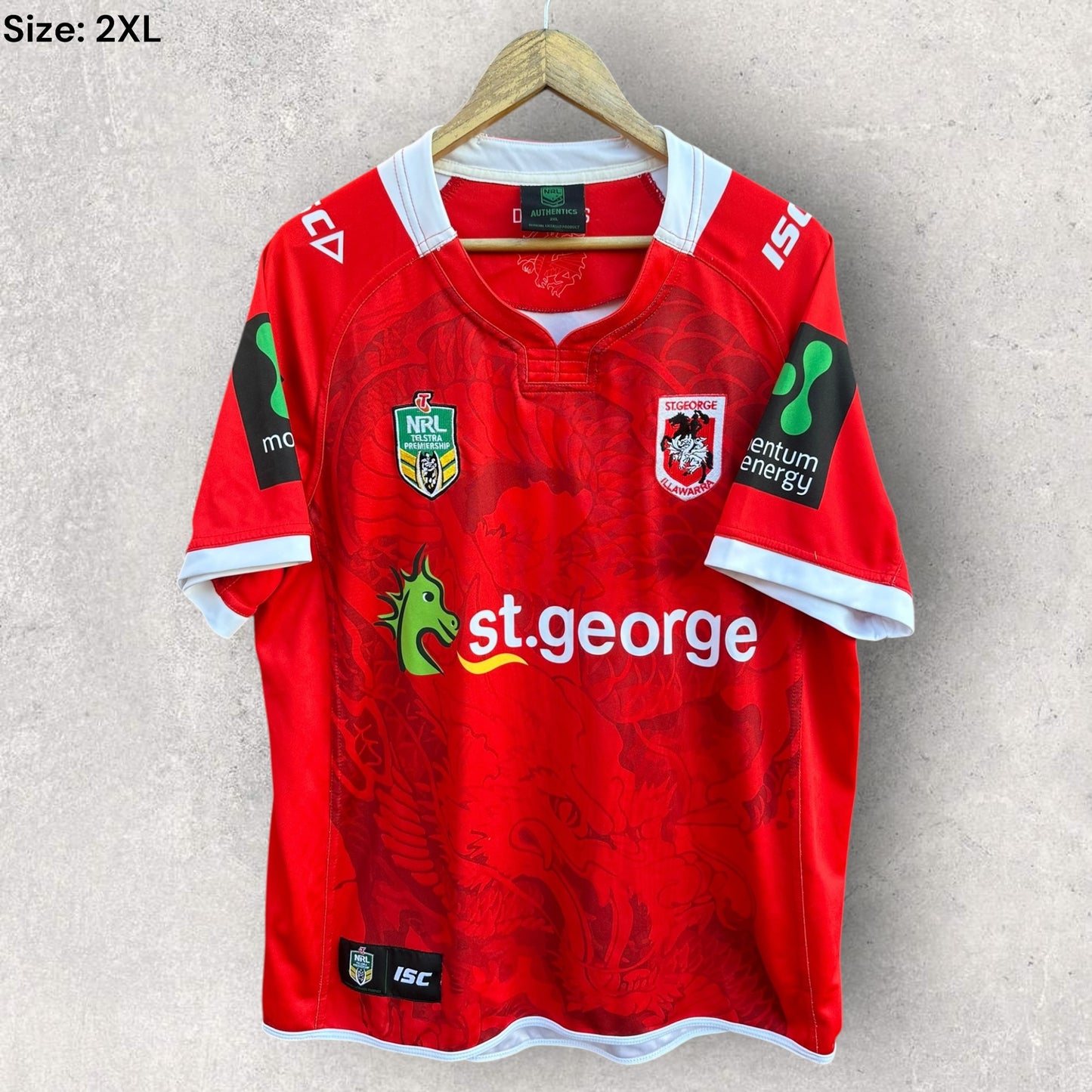 St George Illawarra Dragons 2016 Away ISC NRL Jersey