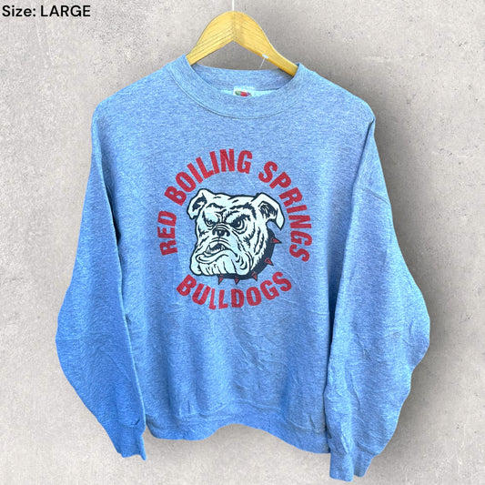 RED BOILING SPRINGS BULLDOGS GREY PULLOVER JUMPER