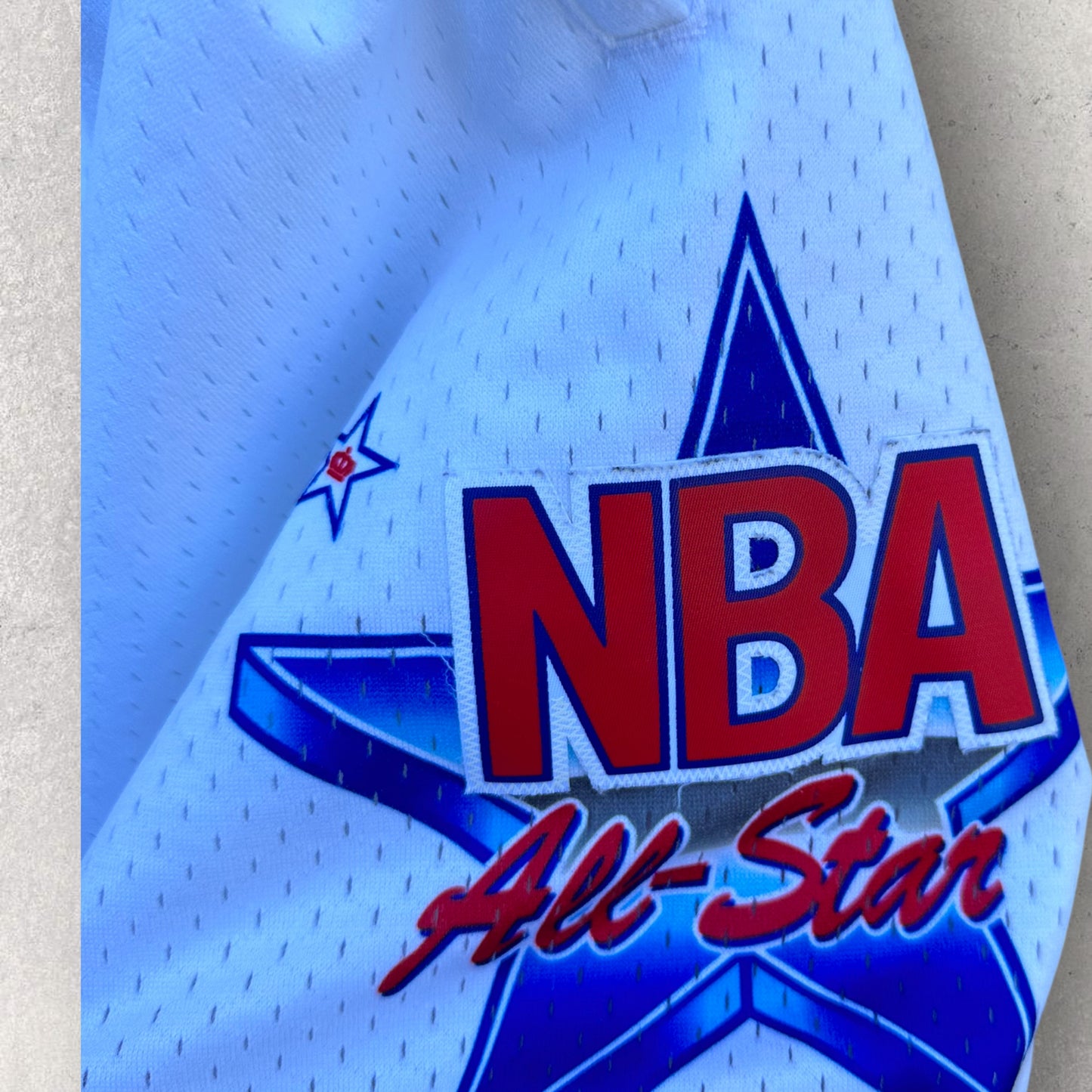 NBA 1991 ALL STAR GAME HARDWOOD CLASSIC WHITE BASKETBALL SHORTS