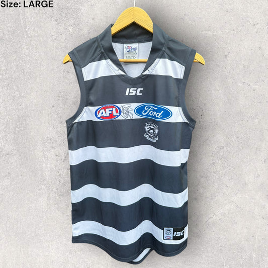 GEELONG CATS 2014 ISC AWAY GUERNSEY SIGNED BY CAMERON LING