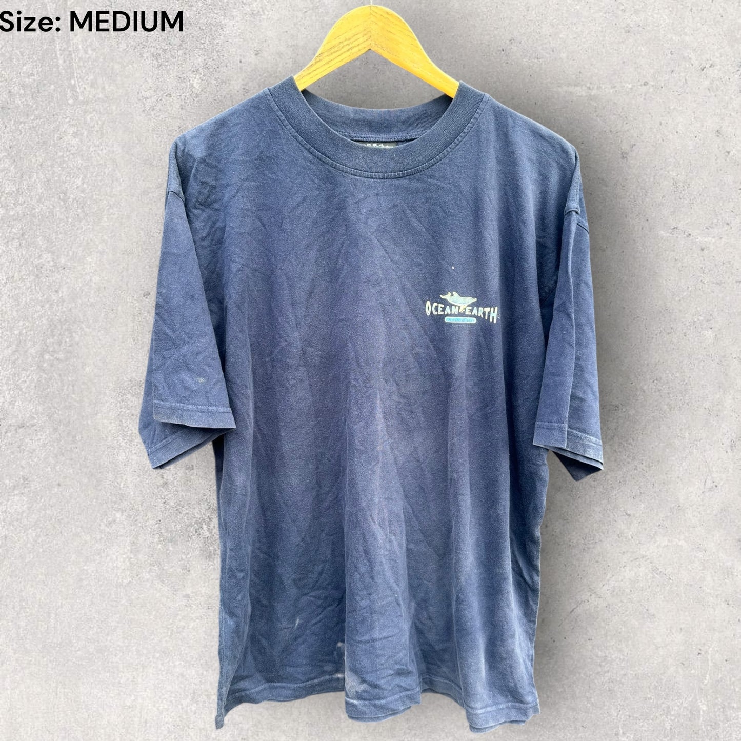 Ocean Earth Vintage Blue Short Sleeve Surfwear Shirt