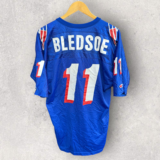 DREW BLEDSOE NEW ENGLAND PATRIOTS VINTAGE CHAMPION NFL JERSEY