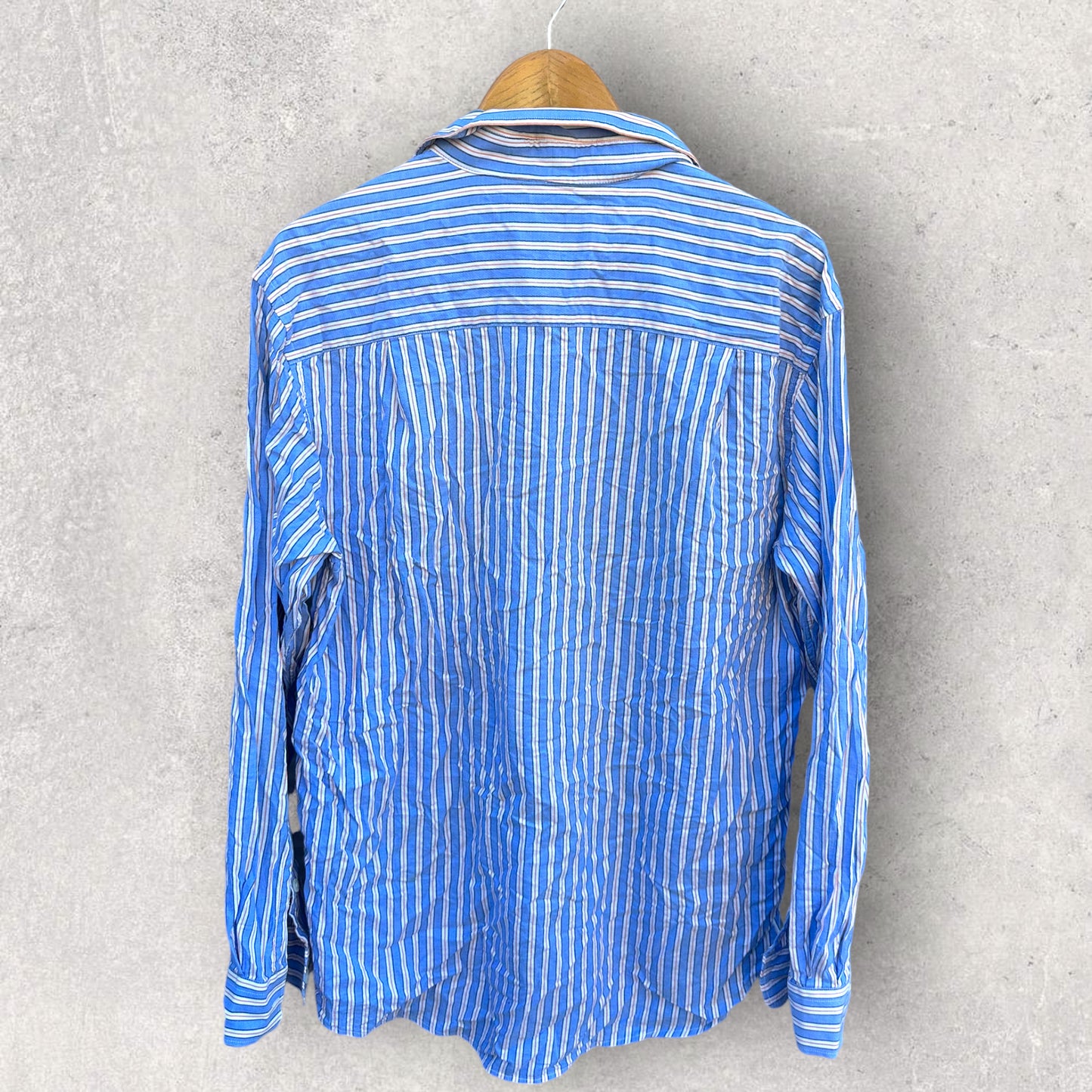 RM WILLIAMS BLUE & WHITE STRIPPED DRESS SHIRT