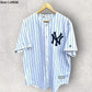 NEW YORK YANKEES MAJESTIC WHITE PINSTRIPPED MLB JERSEY
