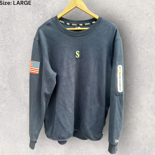 Seattle Mariners US Army Pullover MLB Blue Baseball Jumper