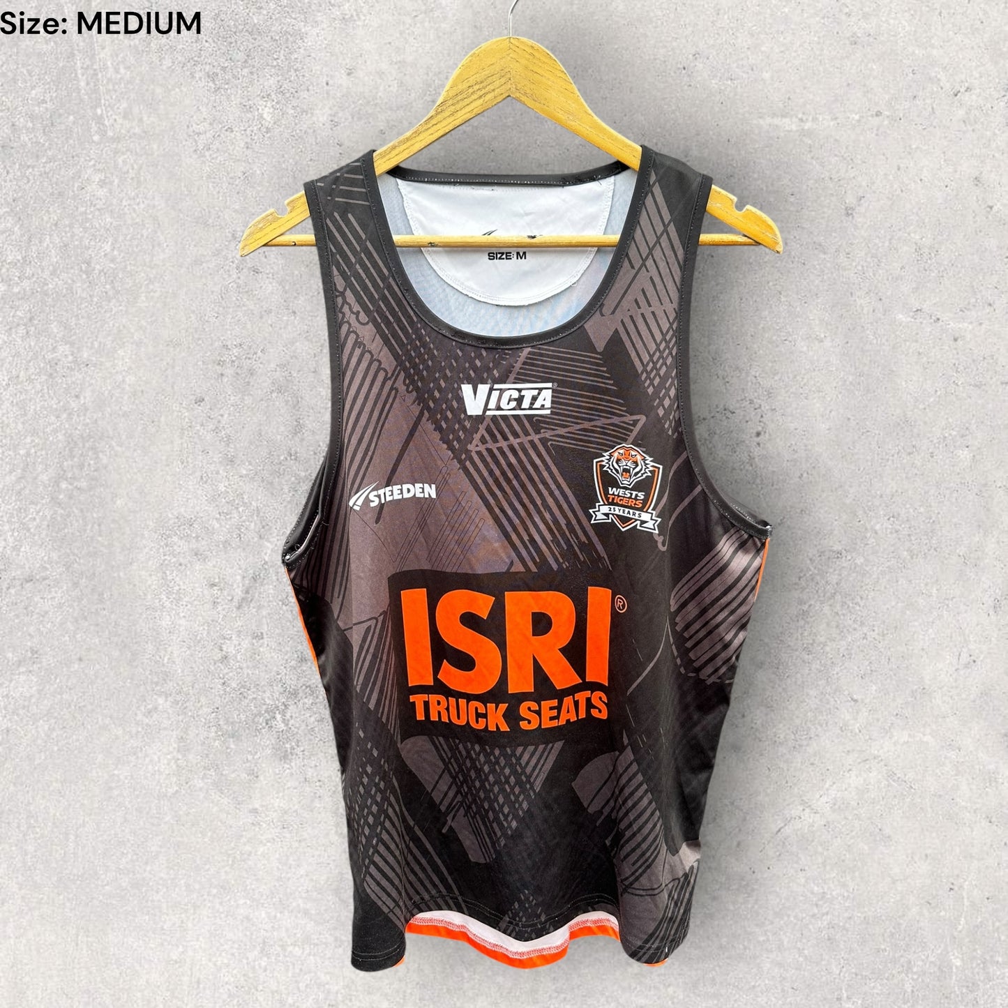 Wests Tigers Steedan 2024 Player Issued NRL Training Singlet