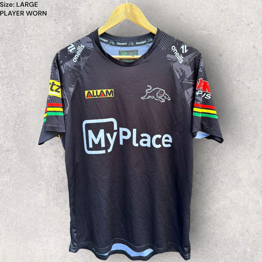 PENRITH PANTHERS 2024 PLAYER ISSUED TRAINING SHIRT TO PRESTON RIKI