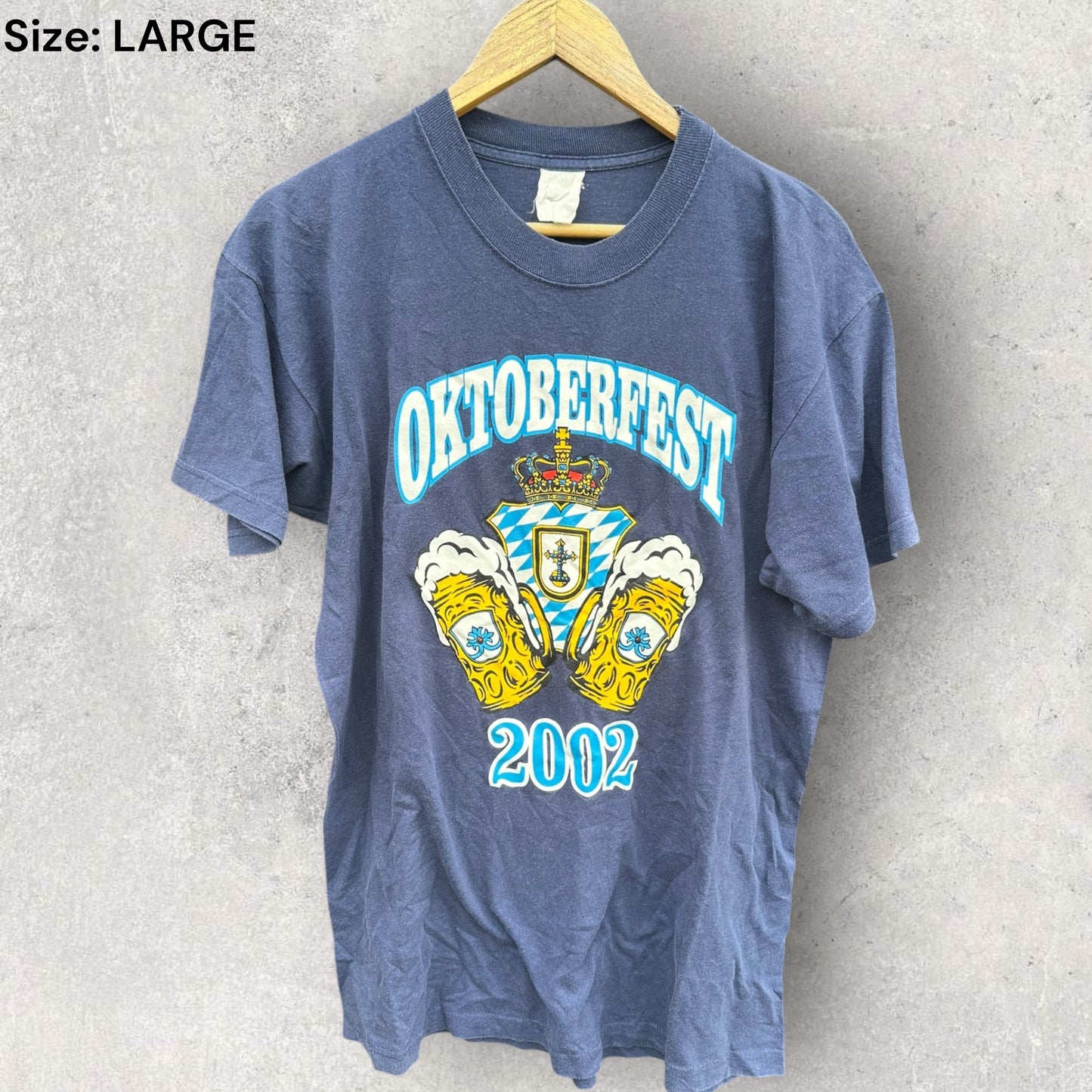 Oktoberfest 2002 Blue Short Sleeve Vintage Shirt