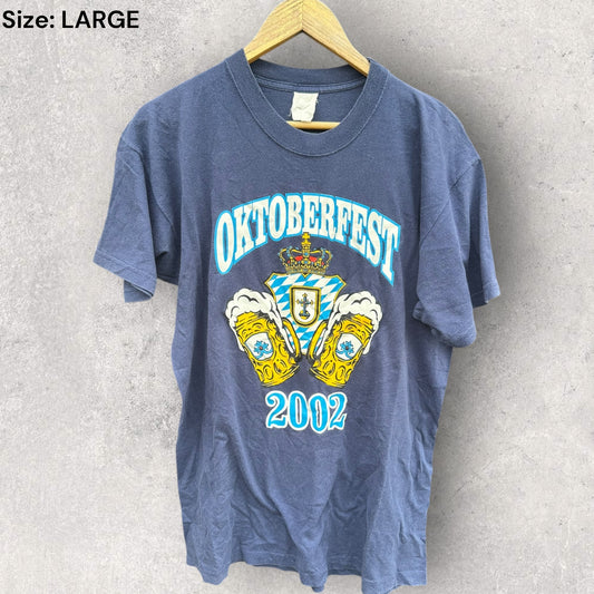 Oktoberfest 2002 Blue Short Sleeve Vintage Shirt