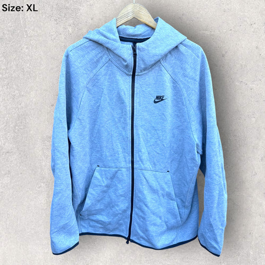NIKE GREY FULL ZIP HOODED JACKET