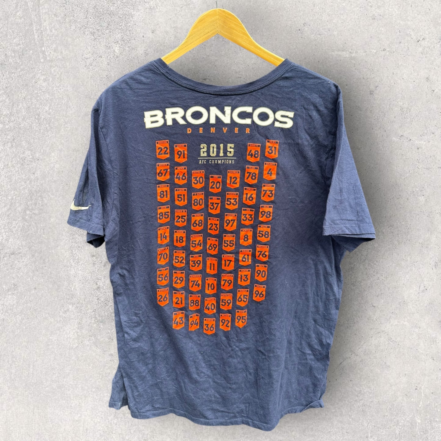 DENVER BRONCOS 2015 NFL CHAMPIONS NIKE SUPERBOWL SHIRT