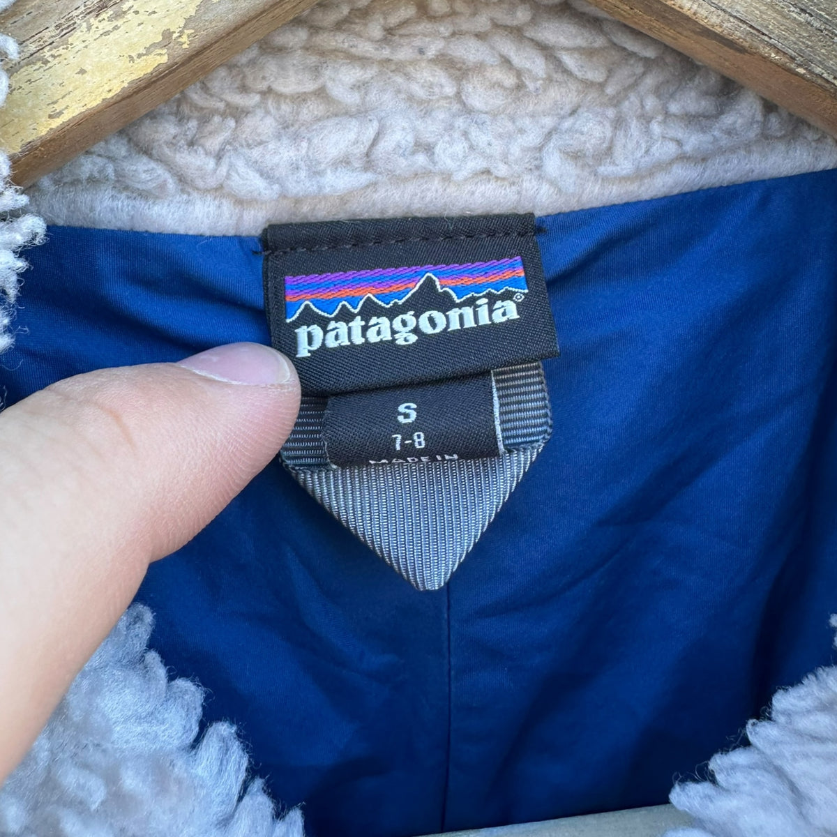 Patagonia Kids White Fleece Jacket
