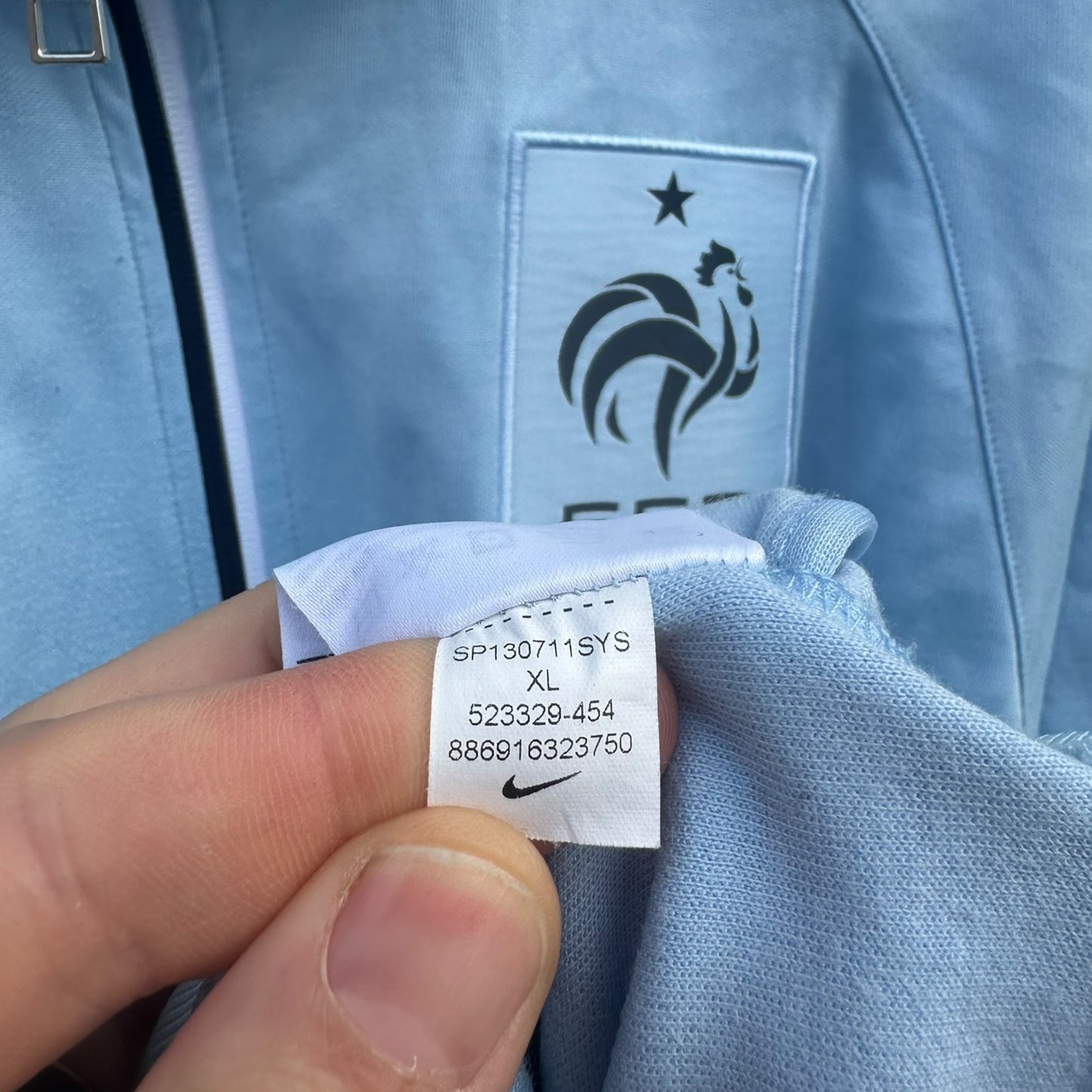 France Football Federation Nike Light Blue Soccer Full Zip Jacket