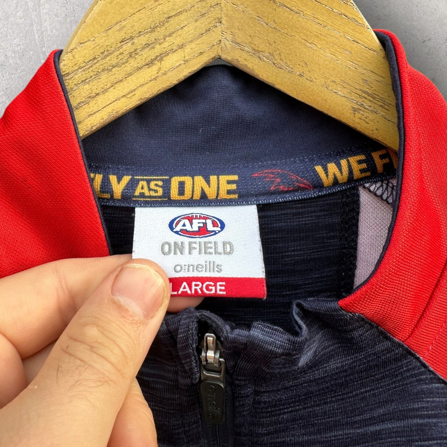 ADELAIDE CROWS ON FIELD HALF ZIP LONG SLEEVE TRAINING SHIRT