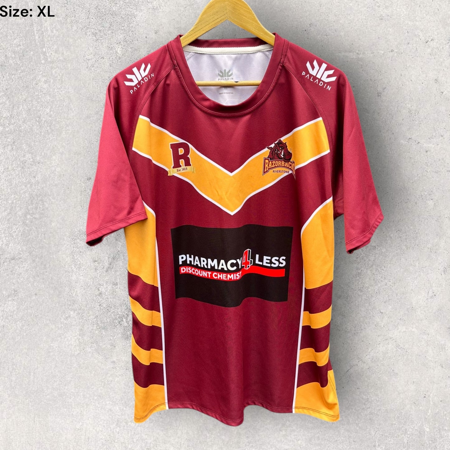 RIVERSTONE RAZORBACKS RUGBY LEAGUE MATCH WORN JERSEY